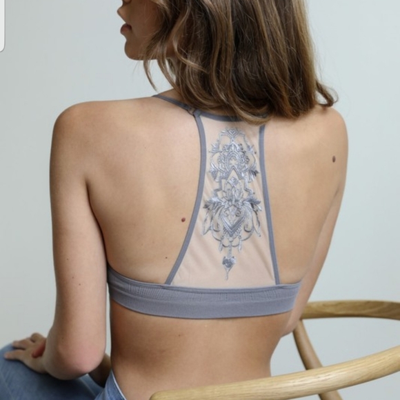 Bralette Bra Strappy Lace Tattoo Back Sexy - Picture 8 of 8